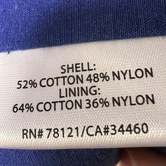 Eileen Fisher Coat Women Size Small Royal Blue A Line Button Down Trench - Picture 15 of 16